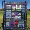 Live Love Rugby Quilt -M0208-3  Quilt